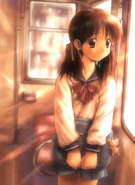 schoolgirl-in-train-by-goto-p