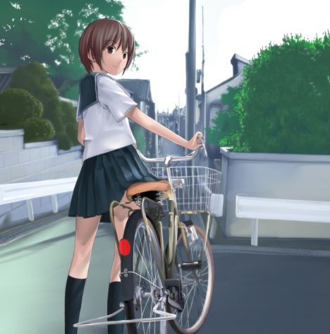 schoolgirl-cyclist-by-hitori