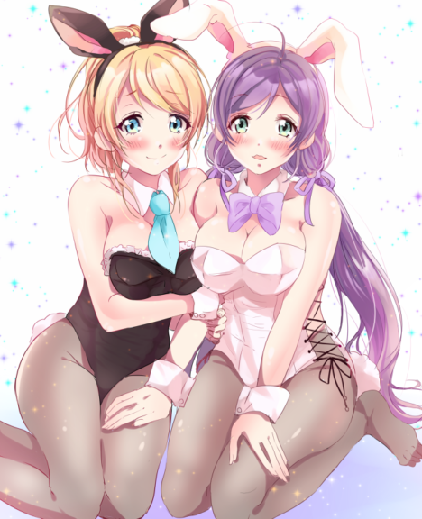 Nozomi-Eli-Bunnygirls-by-arihara
