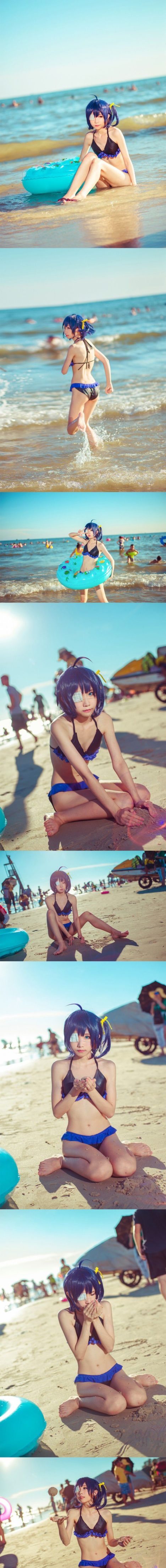 TakanashiRikka-Beach-Bikini-Cosplay-4