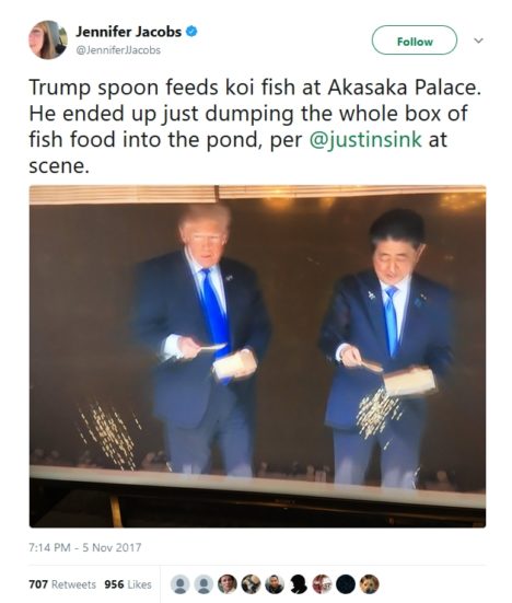 ShinzoAbe-DonaldTrump-Feeding-Fish-Criticism-1