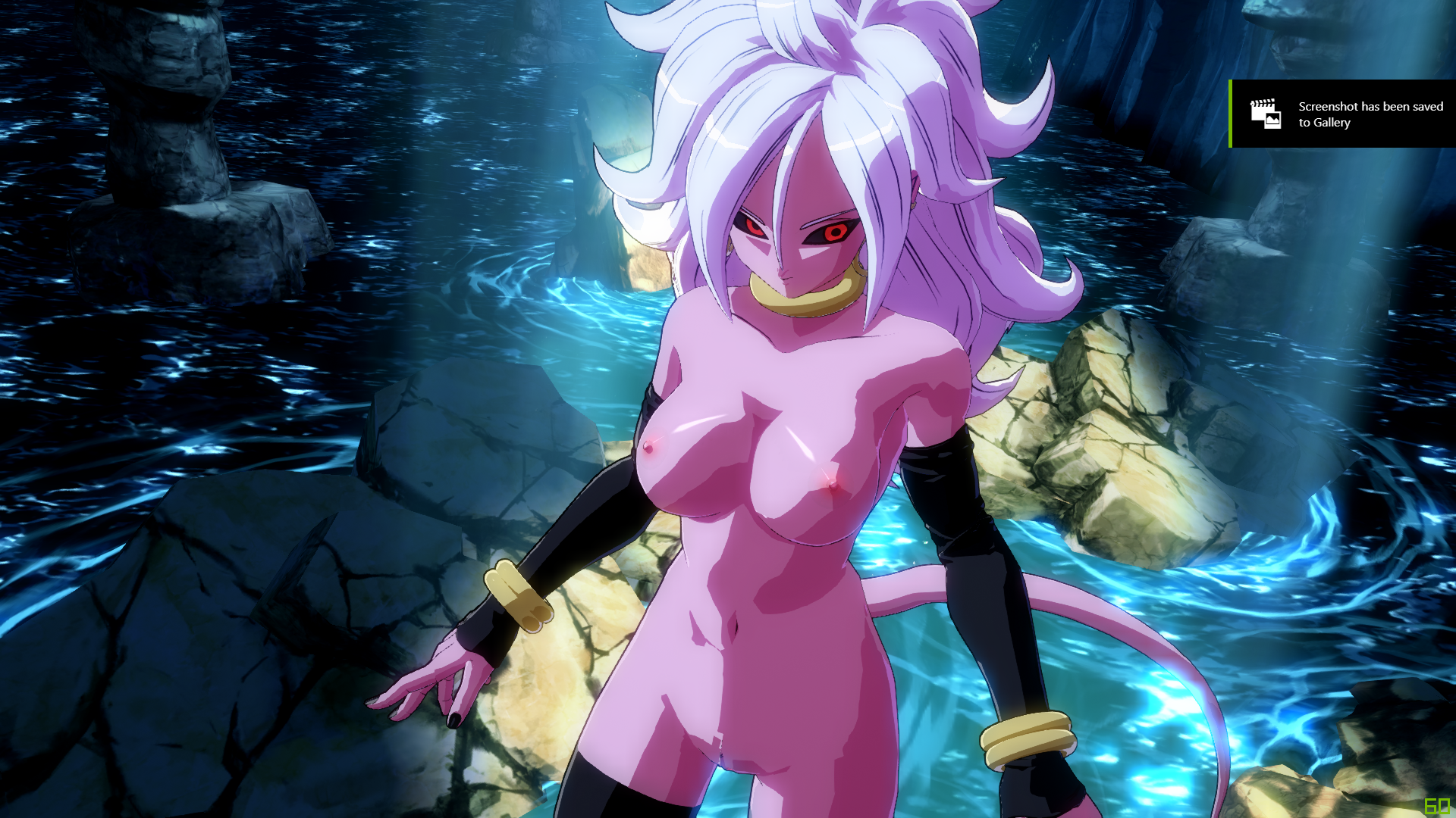 Dragon Ball FighterZ Nude Mod Strips Android 21.