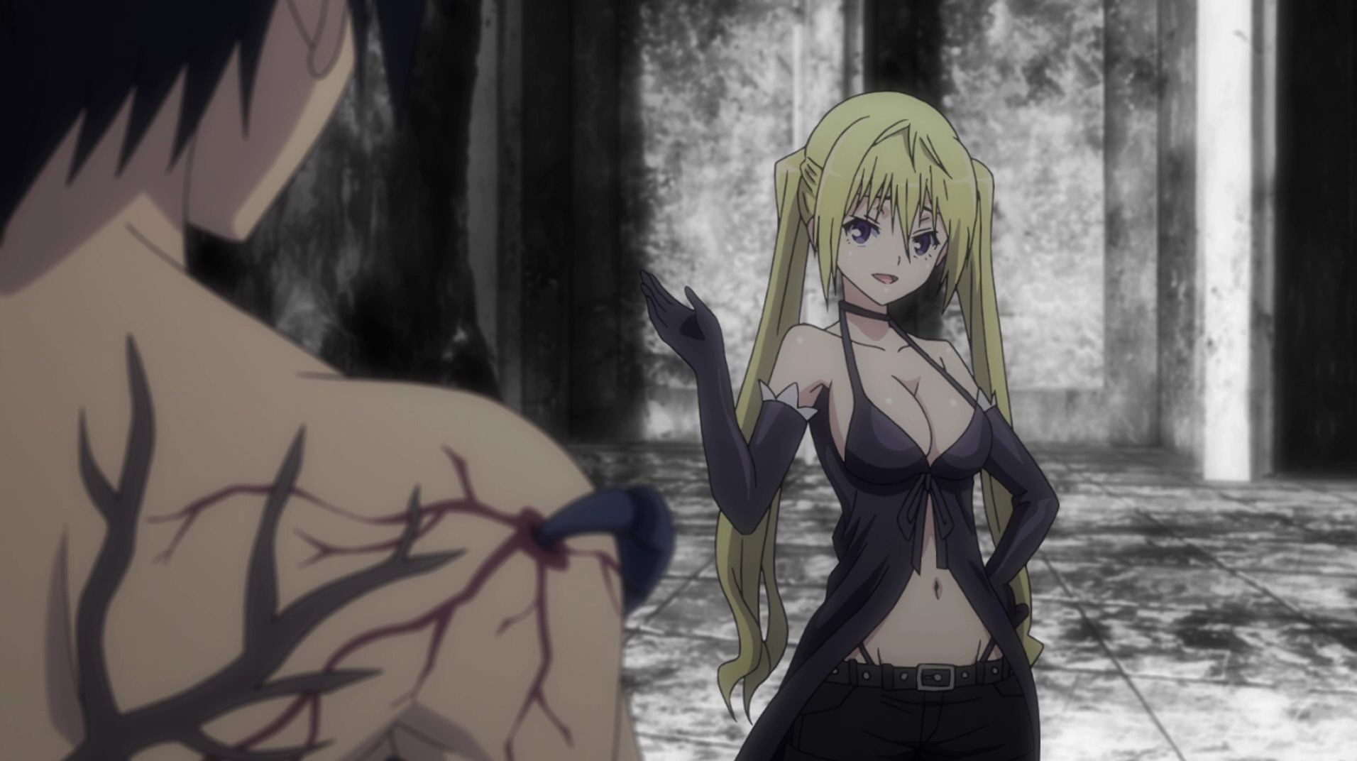 Both Fighting & Nudity Overflowing from the Trinity Seven Movie.