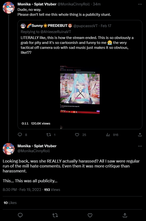 Amano Pikamee, a vtuber massively harassed for announcing to play  Hogwards Legacy for nostalgia purposes announced her retirement on March  31st. Again, she didn't even played the game, just said she wanted